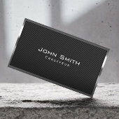 ブラックカーボンファイバーショーフールビジネスカード 名刺