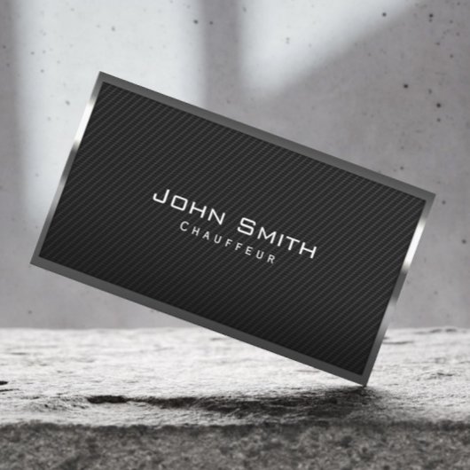 ブラックカーボンファイバーショーフールビジネスカード 名刺