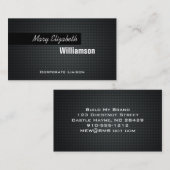 ブラックカーボンファイバープロフェッショナル名刺 名刺 (正面/裏面)