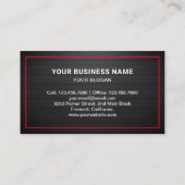 ブラックカーボンファイバー車牽引サービス牽引トラック 名刺 (裏面)