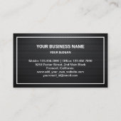 ブラックカーボンファイバー金ゴールドラグジュアリーカーヒアードショーファ 名刺 (裏面)