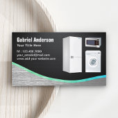 ブラックカーボンファイバー鋼家電製品の修理 名刺