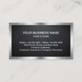 ブラックカーボンファイバー鋼家電製品の修理 名刺 (裏面)