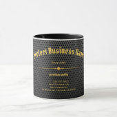 ブラックカーボン金ゴールドエレガントラグジュユニークアリ マグカップ (中央)