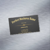 ブラックカーボン金ゴールドエレガントラグジュユニークアリ マグネット名刺 (インサイチュ)