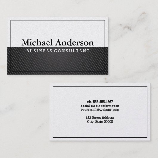 ブラックカーボン |白 名刺 (正面/裏面)