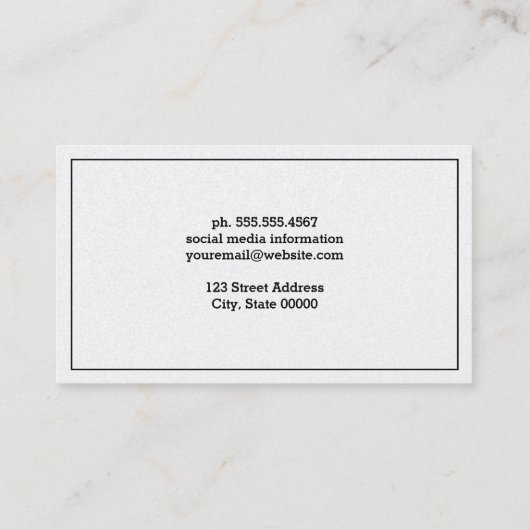 ブラックカーボン |白 名刺 (裏面)