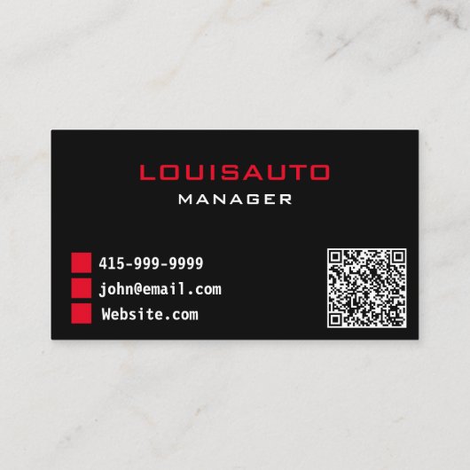 ブラックカーモダンカーのクリーニングの詳細 名刺 (裏面)