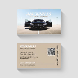 ブラックカーレンタルサービスブラウンビジネスカード 名刺