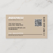 ブラックカーレンタルサービスブラウンビジネスカード 名刺 (裏面)