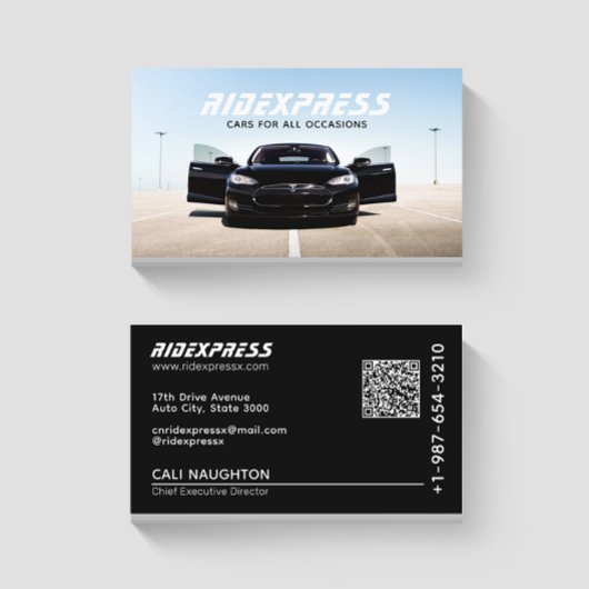 ブラックカーレンタルサービスブラックビジネスカード 名刺