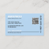 ブラックカーレンタルサービスブルービジネスカード 名刺 (裏面)