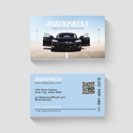 ブラックカーレンタルサービスブルービジネスカード 名刺