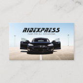 ブラックカーレンタルサービスホワイトビジネスカード 名刺 (正面)