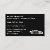 ブラックカーロゴ自動車整備士ドライバー 名刺 (裏面)