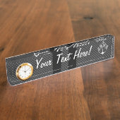 ブラックカー航海のボン繊維スタイルでのボートレース デスクネームプレート (側面)