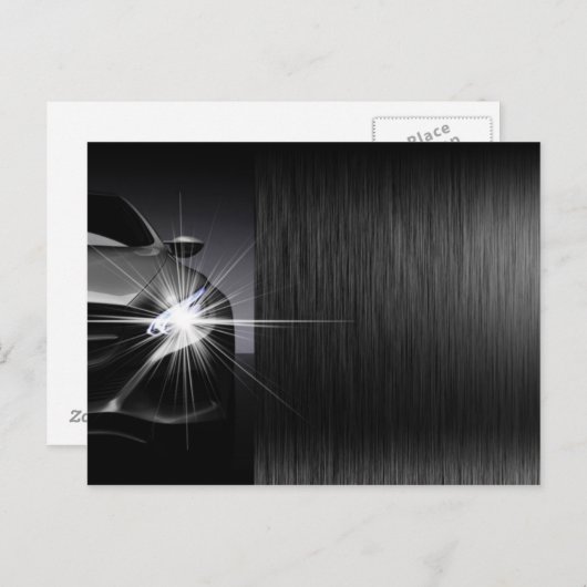 ブラックカー車のカンパニー金属デザインはがき ポストカード (正面/裏面)