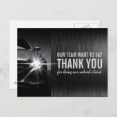 ブラックカー車の会社ありがとうはがき ポストカード (正面/裏面)