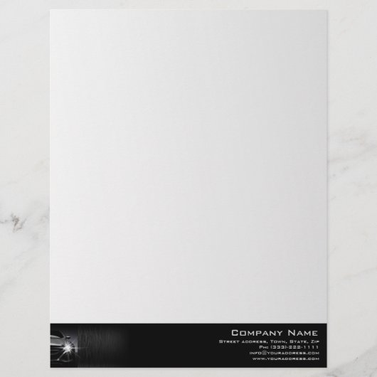 ブラックカー車の会社縁ど事務所サプライ レターヘッド (正面)