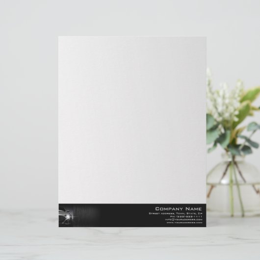 ブラックカー車の会社縁ど事務所サプライ レターヘッド (スタンド正面)