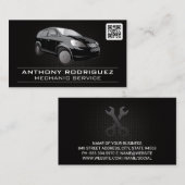ブラックカー | QRコード |自動サービス |レンチ 名刺 (正面/裏面)