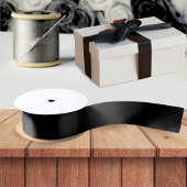 ブラックカ無地のラーシンプルミニマル サテンリボン