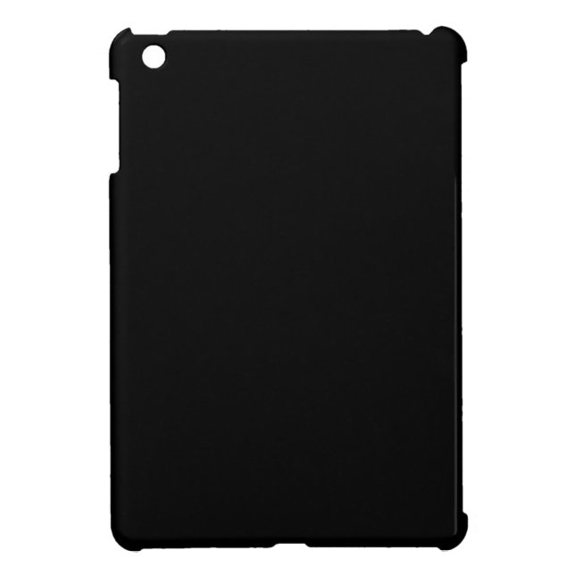 ブラックカ無地のラーiPad Mini iPad Miniケース (裏面)