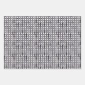 ブラックカ色彩の鮮やかゴスケットウィーブクリスマス ラッピングペーパーシート (正面)