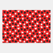 ブラックカ赤と白ジノカードスーツ ラッピングペーパーシート (正面2)