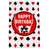 ブラックカ赤と白ジノチップス&カード ミディアムペーパーバッグ (正面)