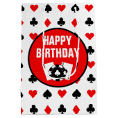 ブラックカ赤と白ジノチップス&カード ミディアムペーパーバッグ (裏面)