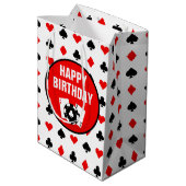 ブラックカ赤と白ジノチップス&カード ミディアムペーパーバッグ (裏面アングル)