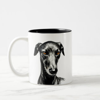 ブラックガルゴイラストレーションfor愛犬家 ツートーンマグカップ
