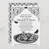 ブラックガーデンブライダルティーパーティの招待状 招待状 (正面/裏面)