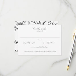 ブラックガーデン結婚フローラ 出欠カード