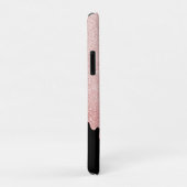 ブラックガーリーバラ金ゴールドグリッタードリップスモノグラム Case-Mate iPhoneケース (裏面/右)