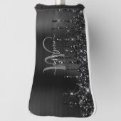 ブラックガーリーブラッシュメタル滴下グリッター名 ゴルフヘッドカバー (回転90)