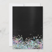 ブラックガーリーホログラデーショングリッター21歳 招待状 (裏面)
