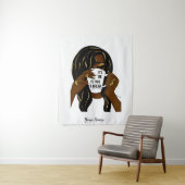 ブラックガールアフロアメリカン女性インスピレーションQuote タペストリー (インサイチュ)