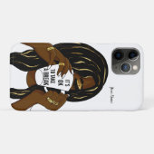 ブラックガールアフロアメリカン女性インスピレーションQuote Case-Mate iPhoneケース (裏面(横))