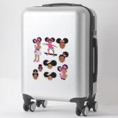 ブラックガールクリスマスデカールメラニンクリスマスデカール シール (スーツケース)