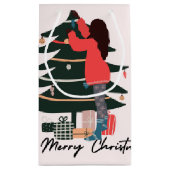 ブラックガールクリスマスバッグ スモールペーパーバッグ (裏面)