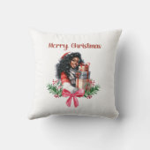 ブラックガールクリスマス クッション (裏面)