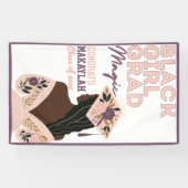 ブラックガールグラード魔法フローラ卒業 横断幕 (横)