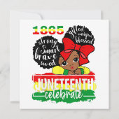 ブラックガールジュネグ1865年祝独立D 招待状 (裏面)