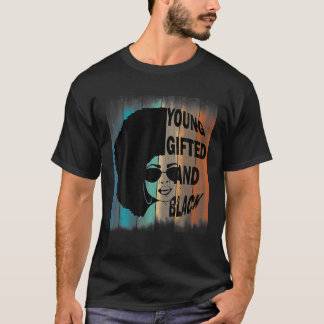 ブラックガールストロングブラックヒストリー月アフリカンミラ Tシャツ