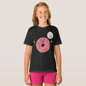 ブラックガールズフード付きスウェットシャツスイーツドーナットウィークハッピーアップ (正面フル)