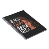 ブラックガールズベズアフリカン魔法ガールアフロ女性 ノートブック (右側)