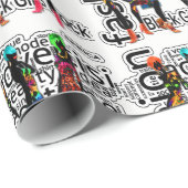 ブラックガールズロック ラッピングペーパー (ロールコーナー)