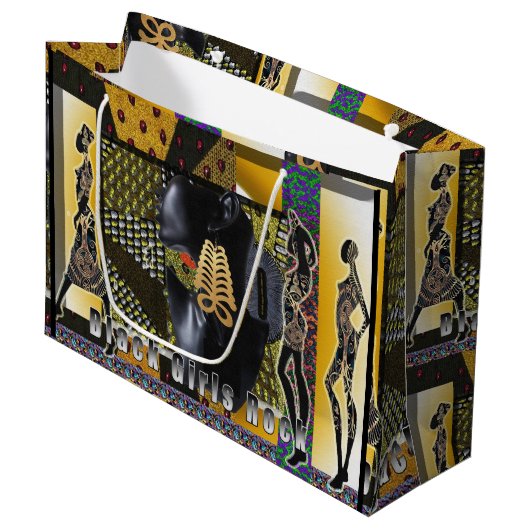 ブラックガールズロック ラージペーパーバッグ (正面アングル)